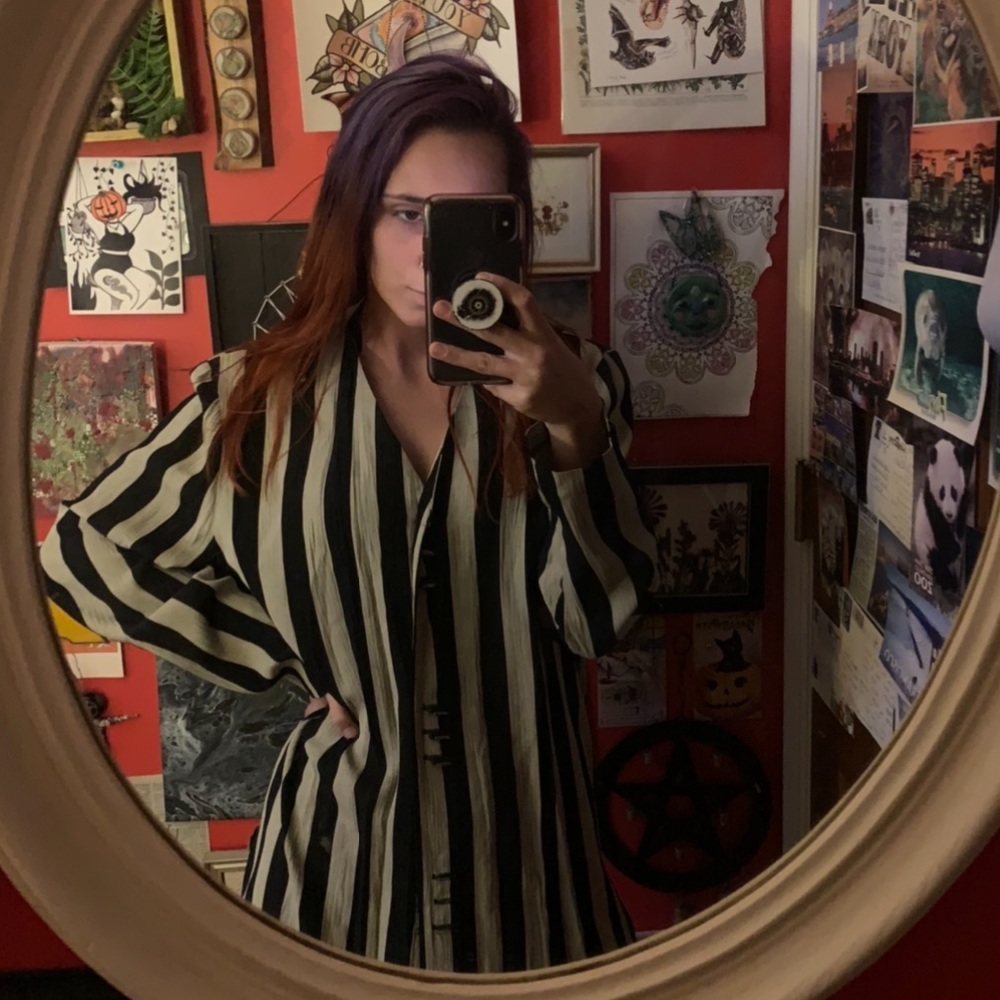 VINTAGE BEETLEJUICE STRIPED CARDIGAN